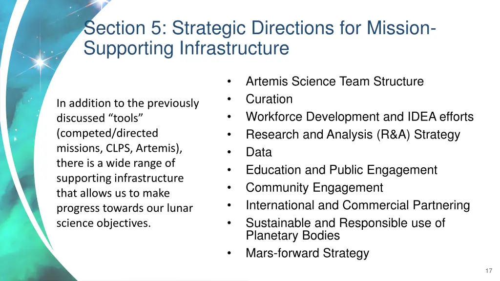 section 5 strategic directions for mission