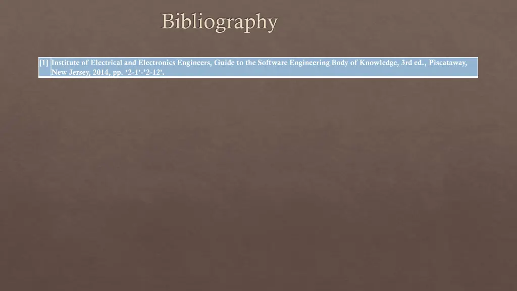 bibliography