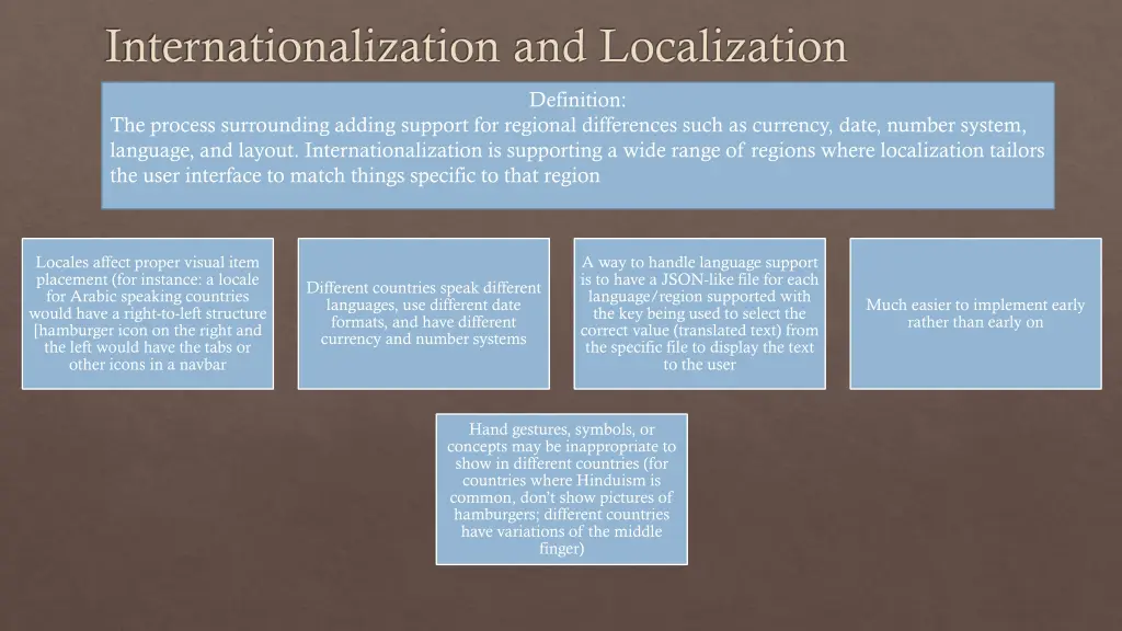 internationalization and localization