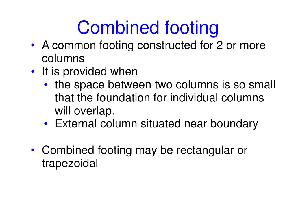 combined footing a common footing constructed