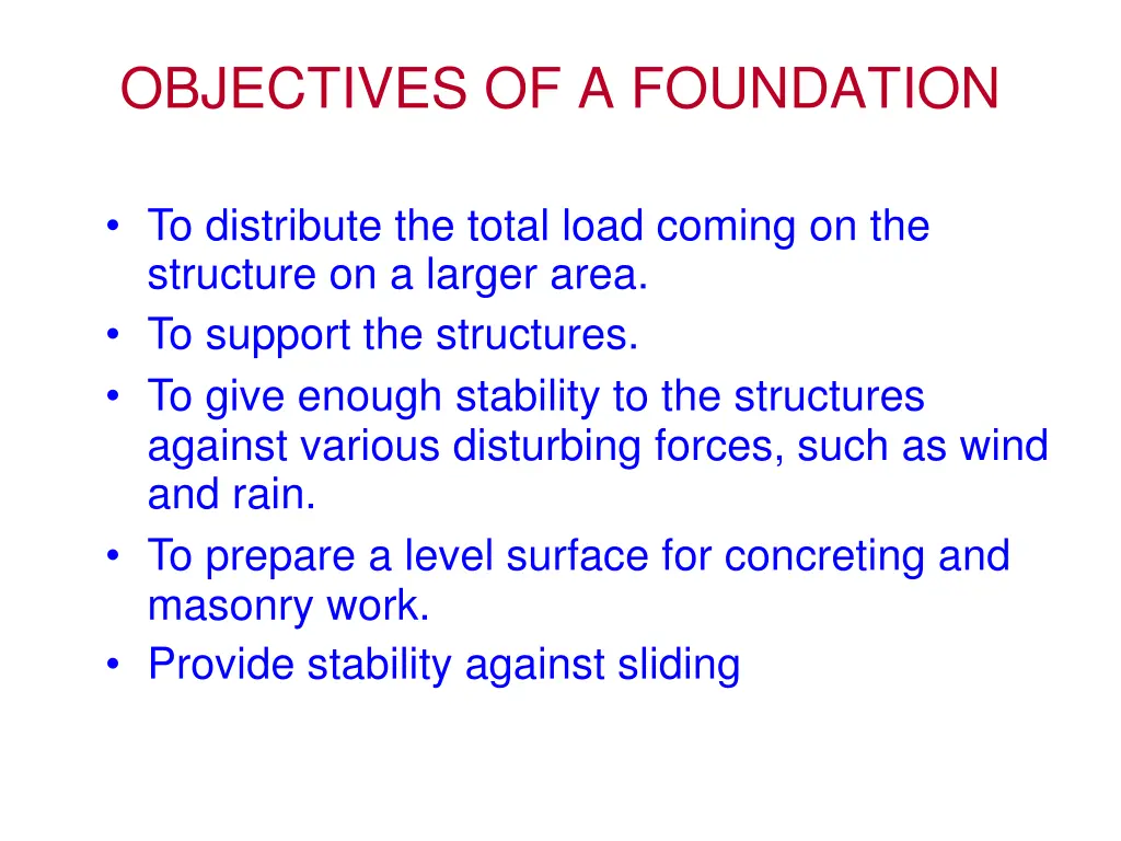 objectives of a foundation