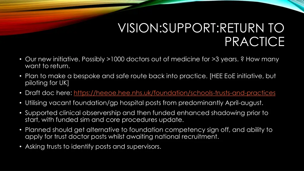 vision support return to