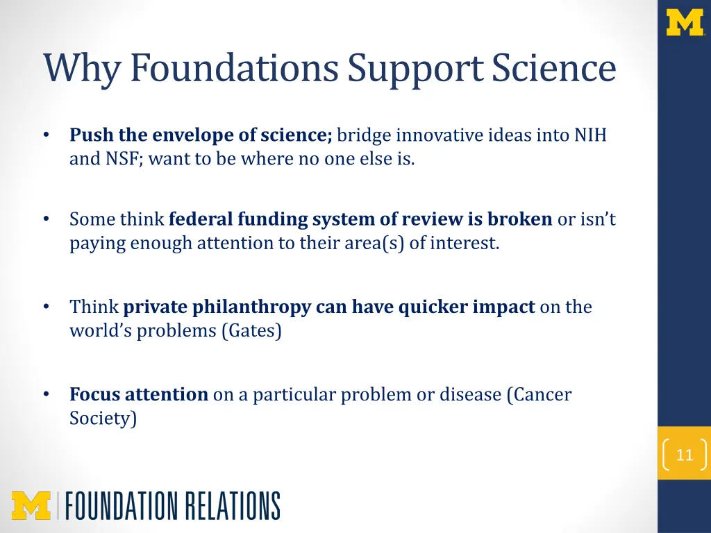 why foundations support science