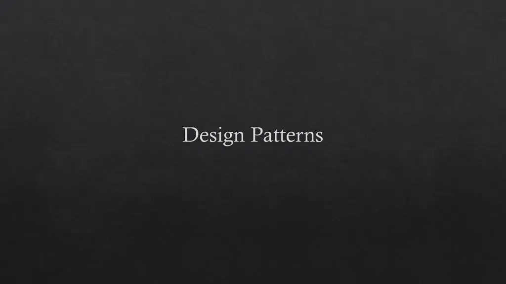 design patterns