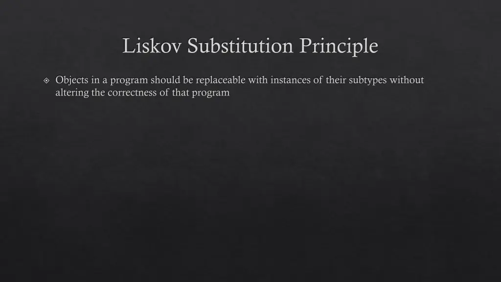 liskov substitution principle