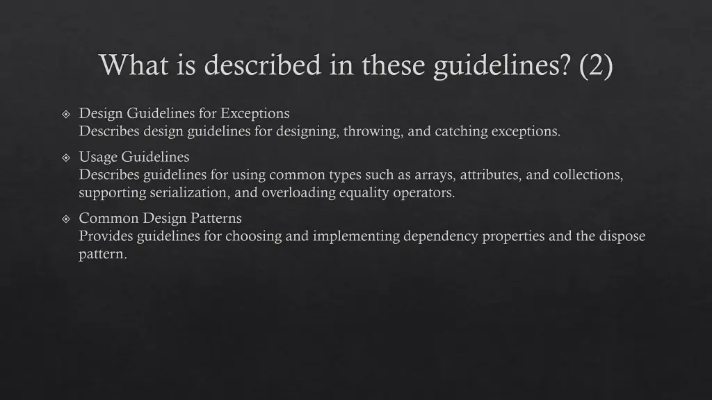 what is described in these guidelines 2