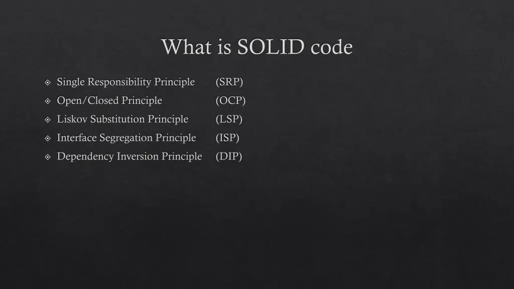 what is solid code