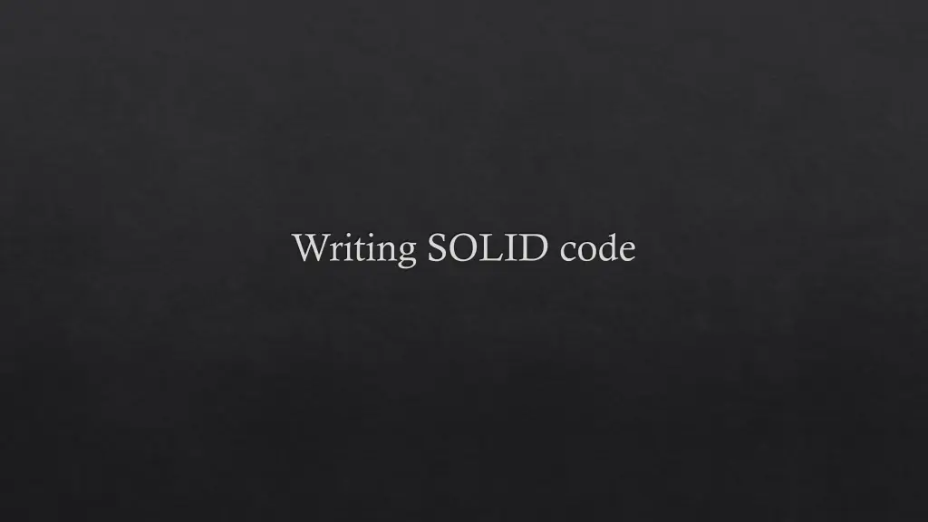 writing solid code