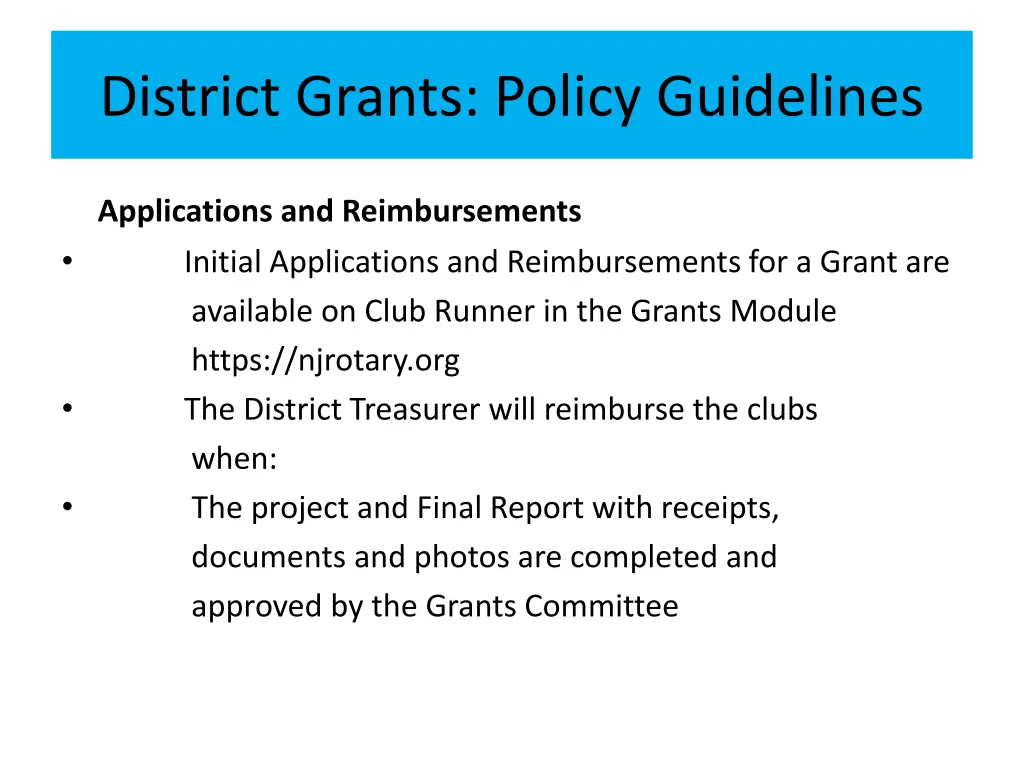 district grants policy guidelines 1