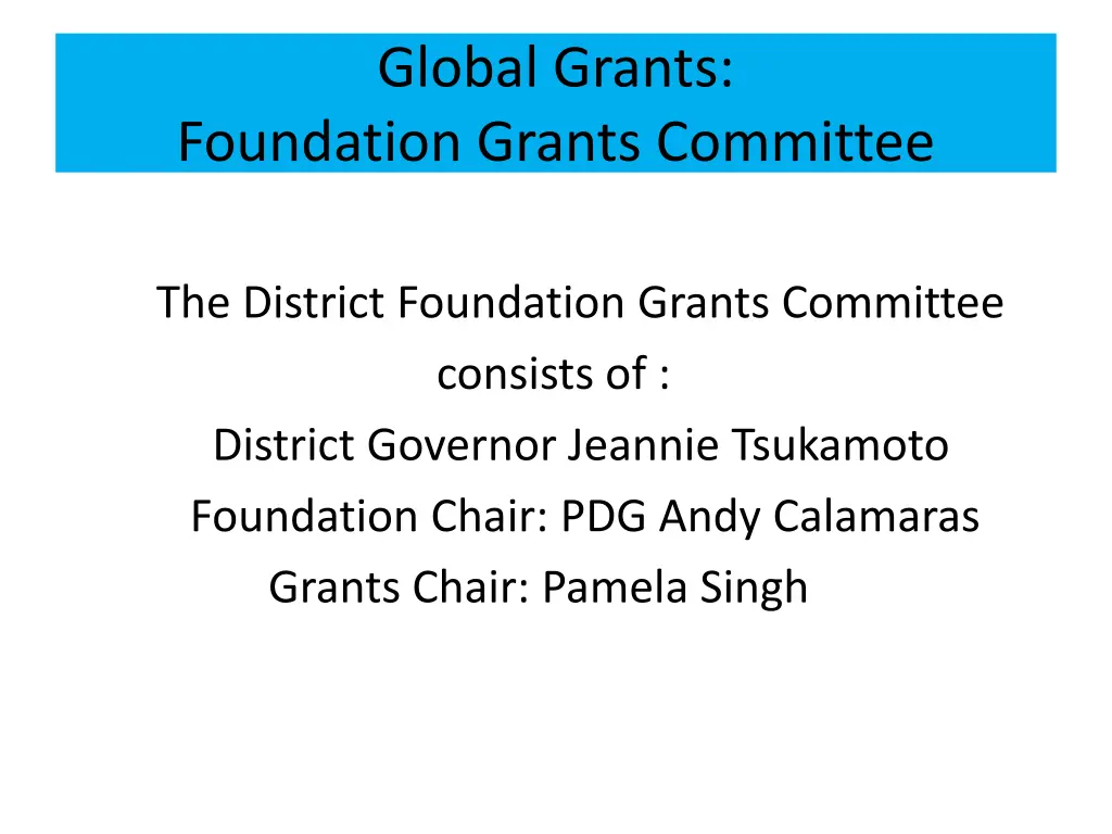 global grants