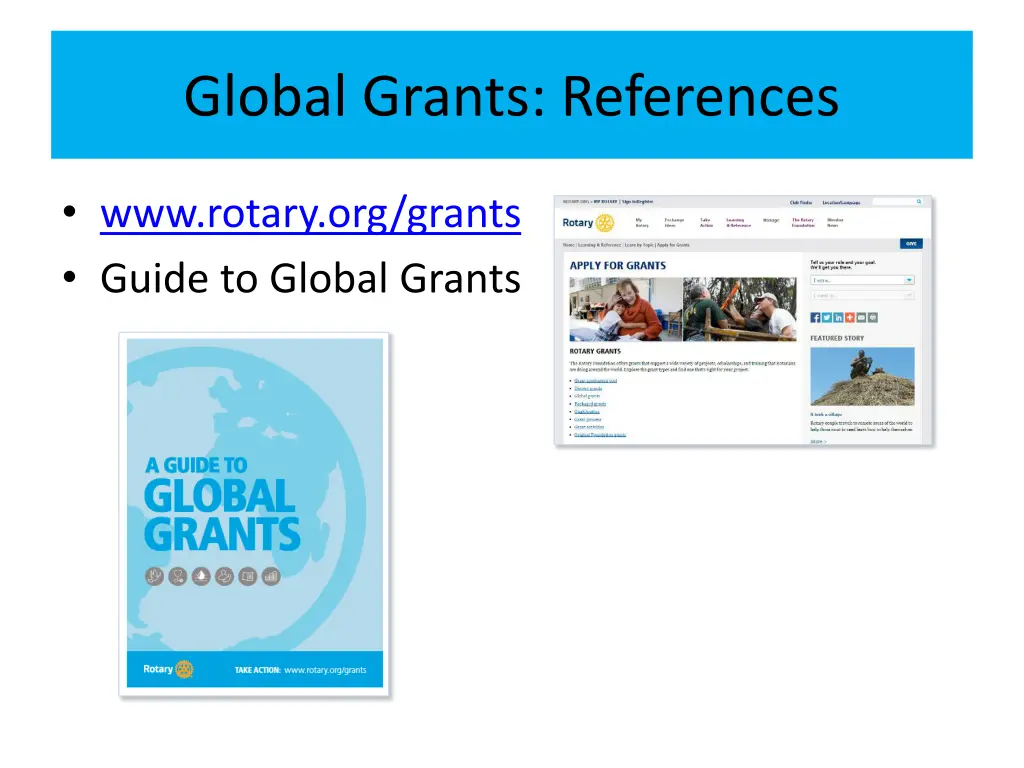 global grants references