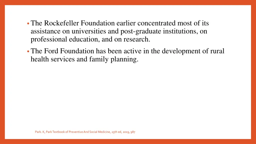 the rockefeller foundation earlier concentrated