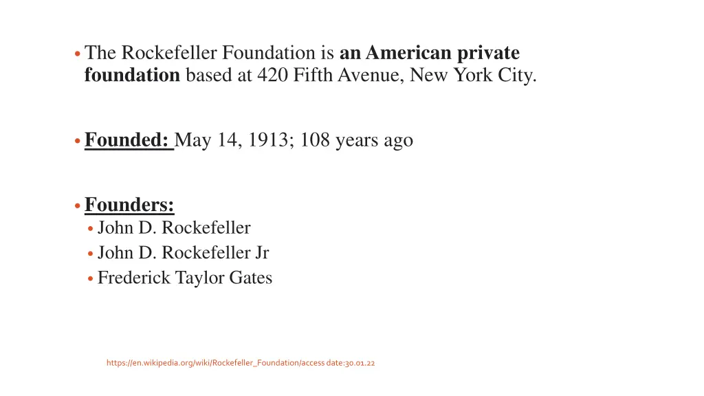 the rockefeller foundation is an american private