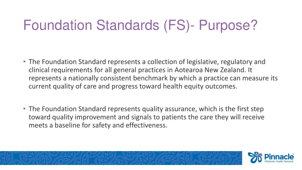 foundation standards fs purpose