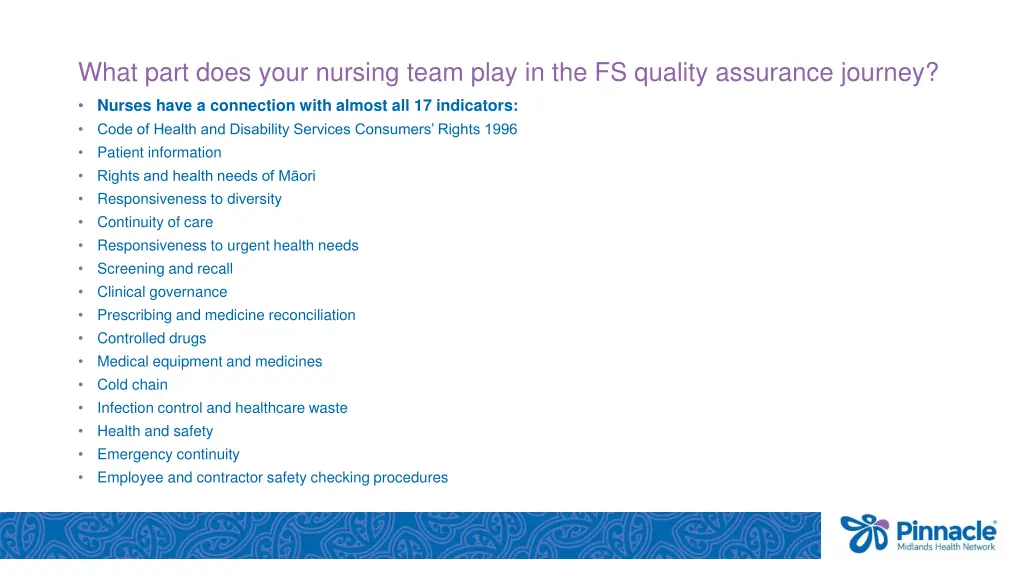 what part does your nursing team play