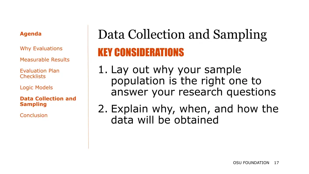 data collection and sampling