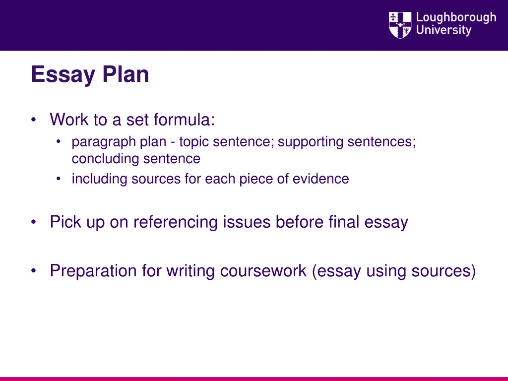 essay plan