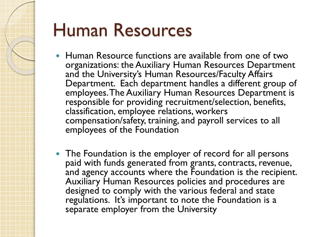 human resources