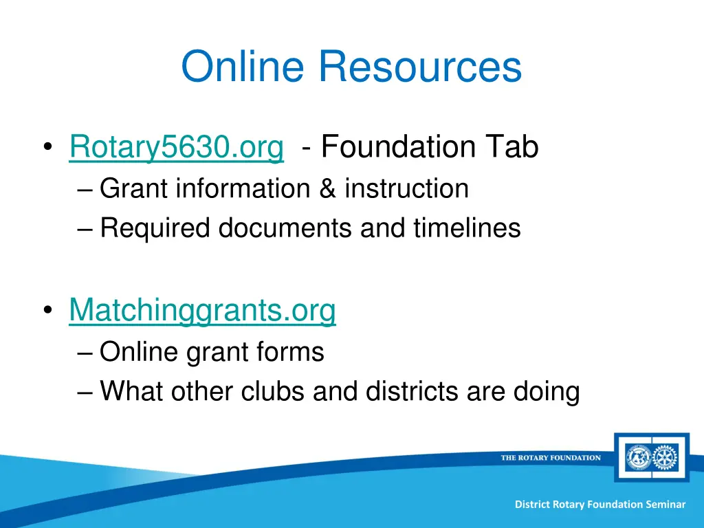 online resources