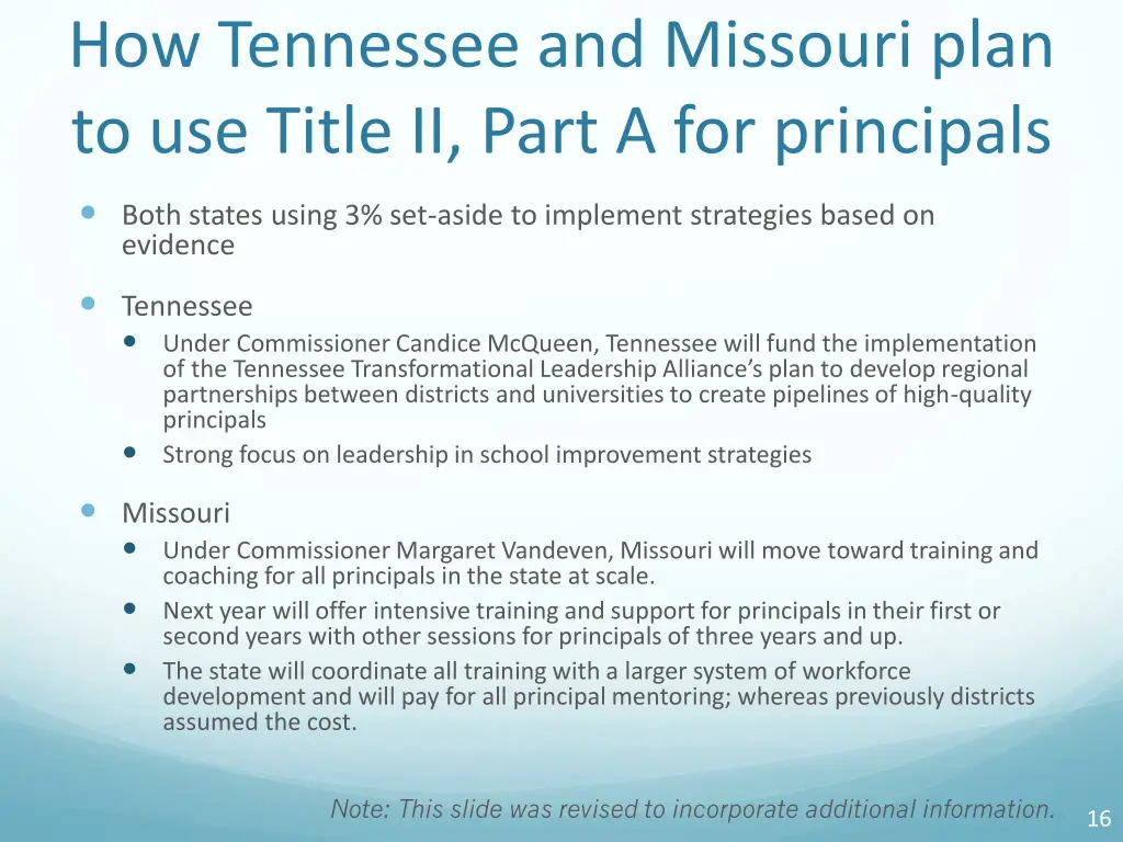 how tennessee and missouri plan to use title