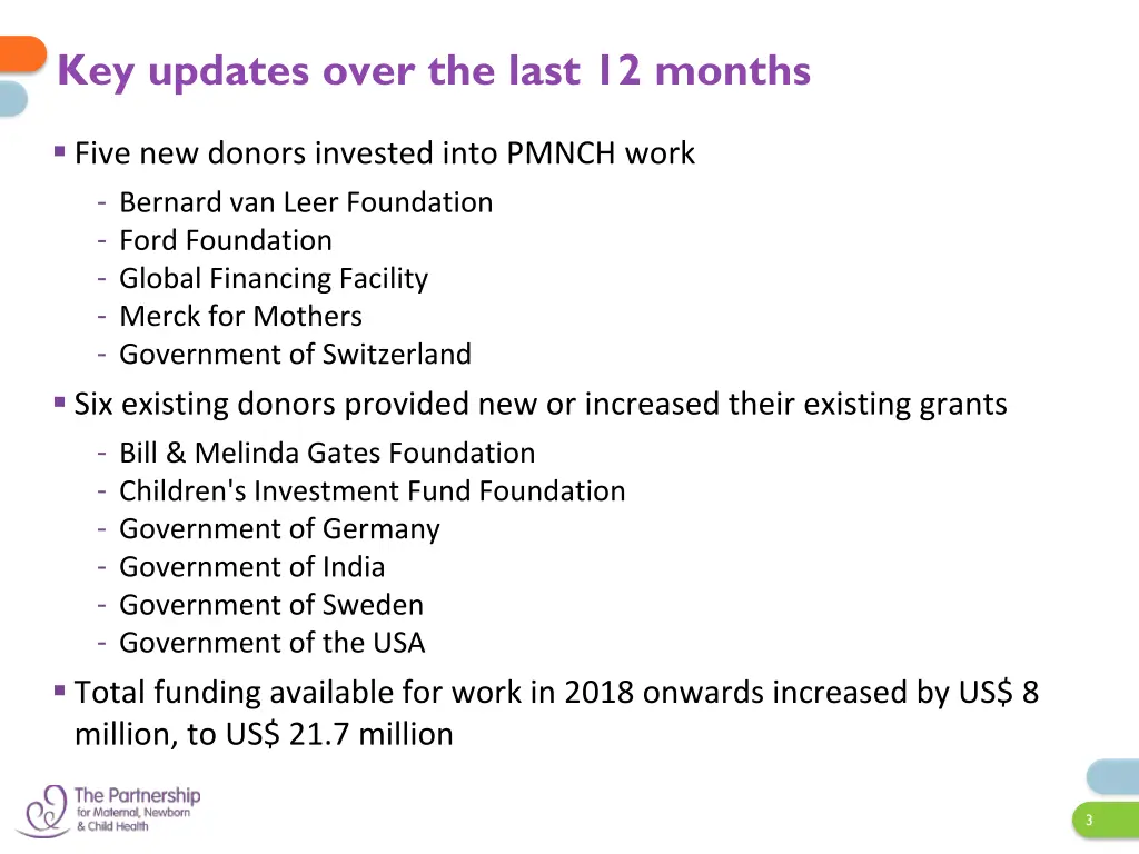 key updates over the last 12 months