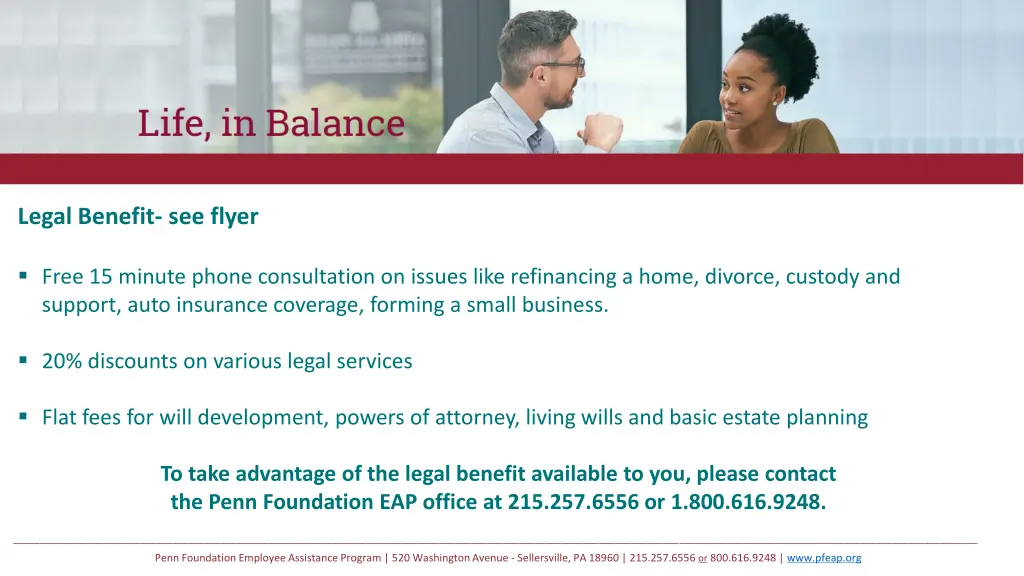 legal benefit see flyer