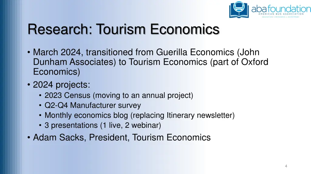 research tourism economics