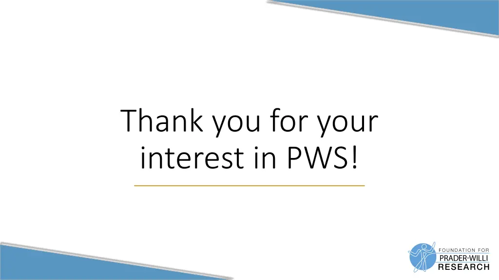 thank you for your interest in pws