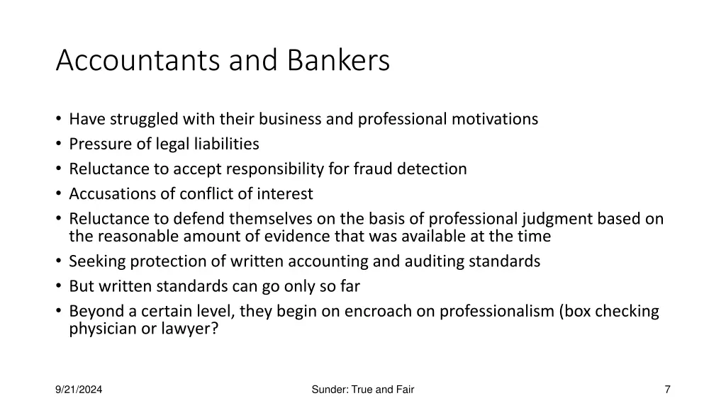 accountants and bankers