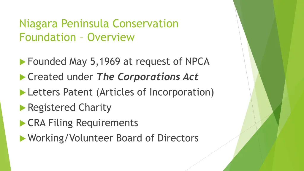 niagara peninsula conservation foundation overview