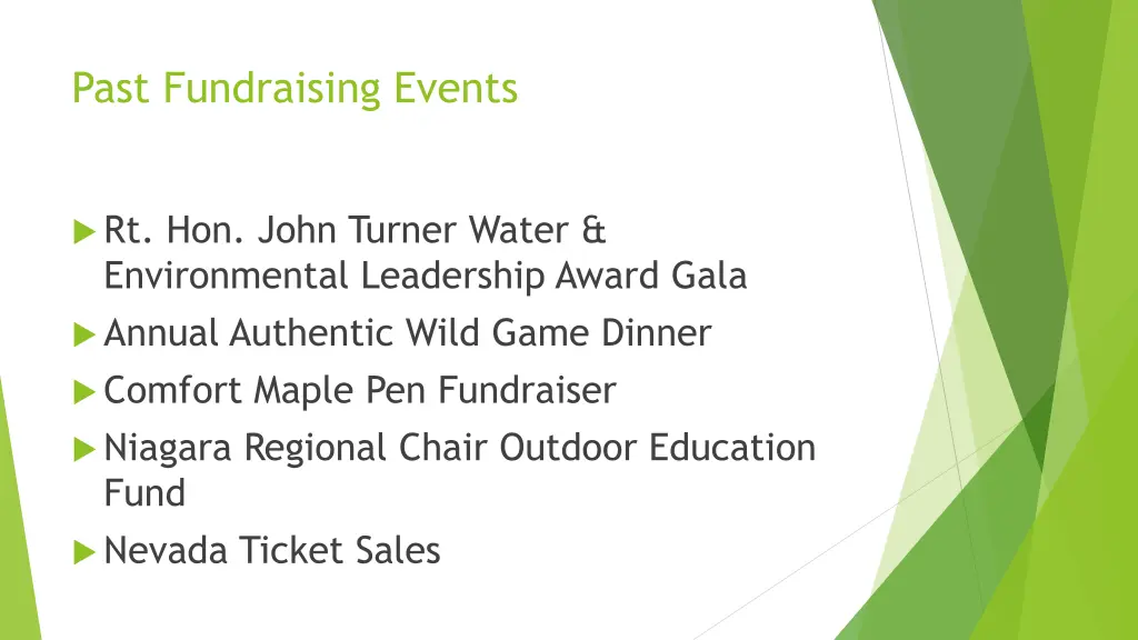 past fundraising events