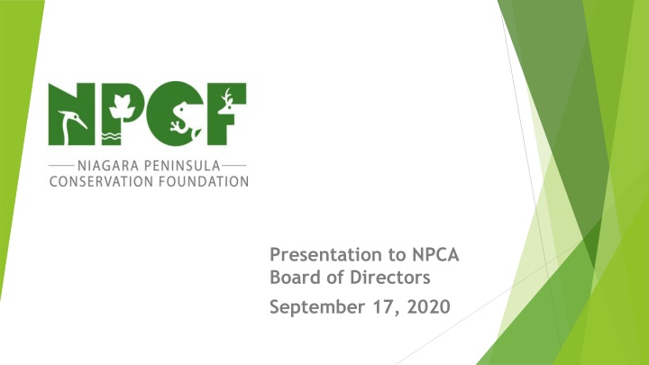 presentation to npca board of directors september