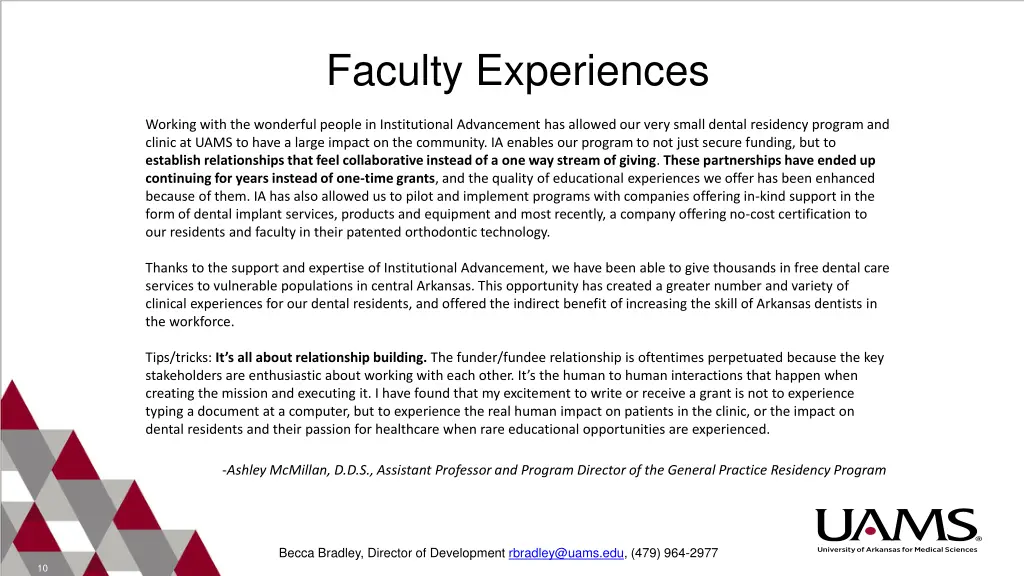 faculty experiences 1