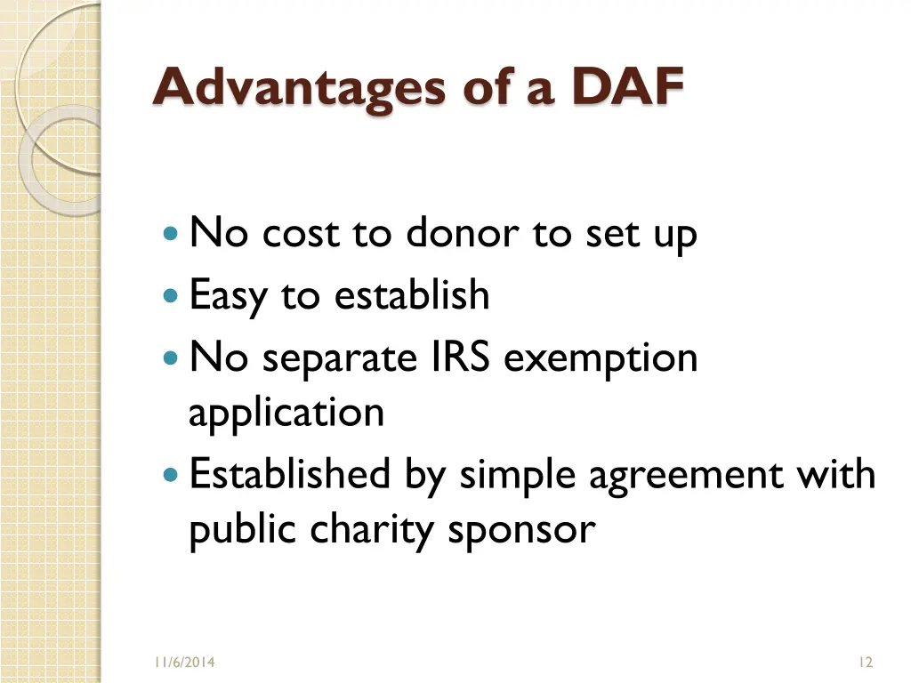 advantages of a daf