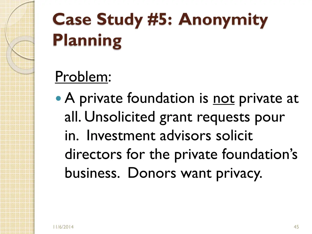 case study 5 anonymity planning 1