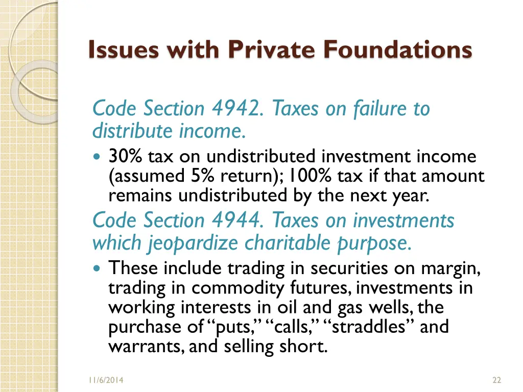 issues with private foundations 2