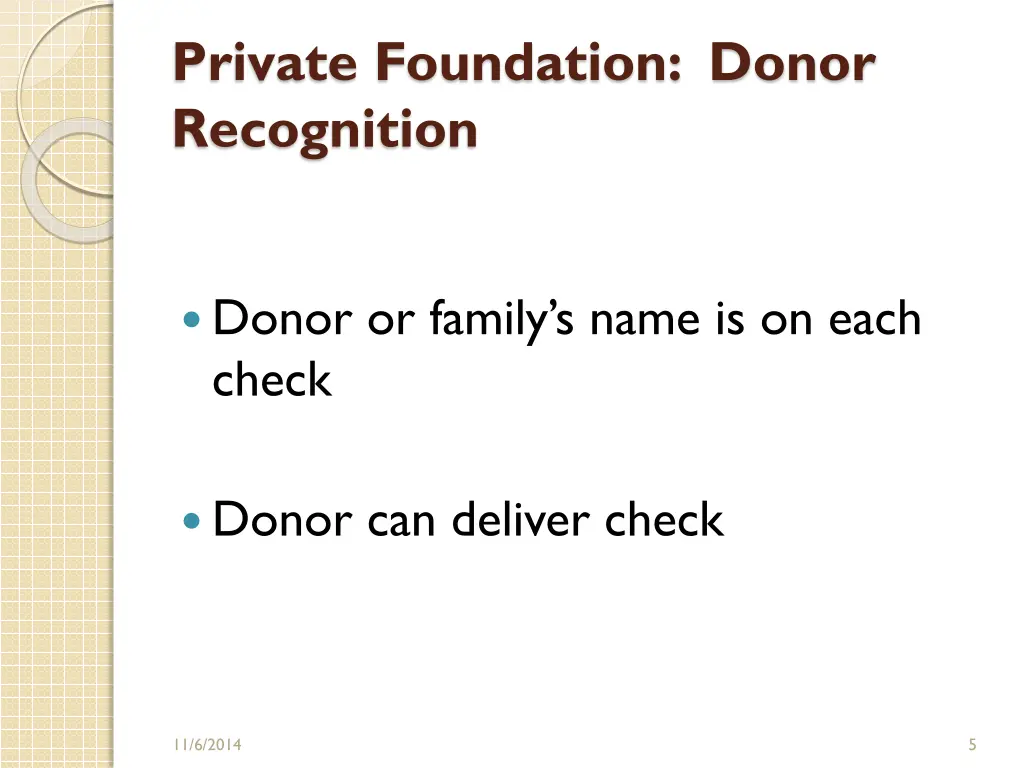 private foundation donor recognition