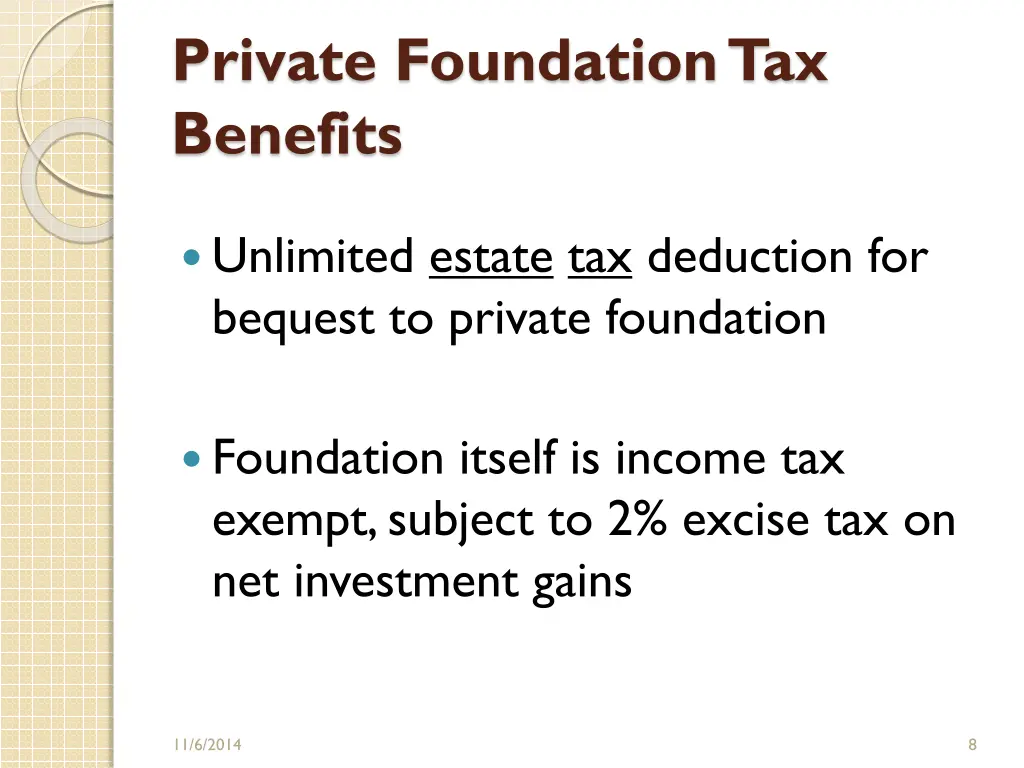 private foundation tax benefits 1