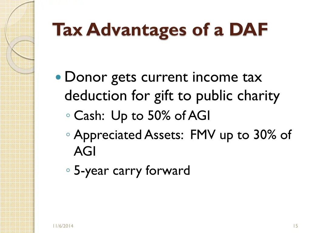 tax advantages of a daf