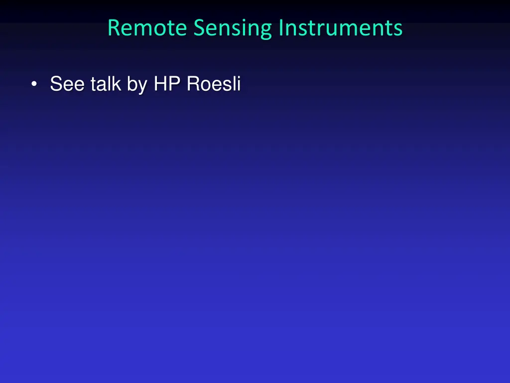 remote sensing instruments