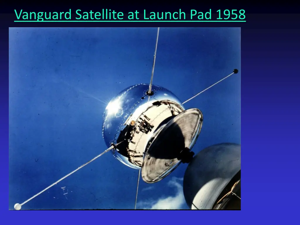 vanguard satellite at launch pad 1958