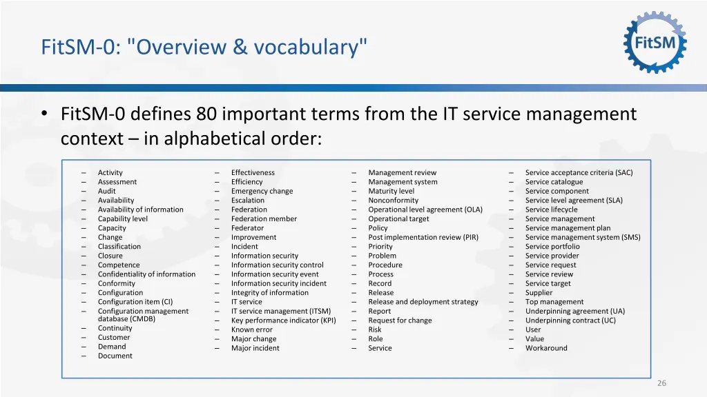 fitsm 0 overview vocabulary