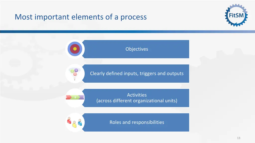 most important elements of a process