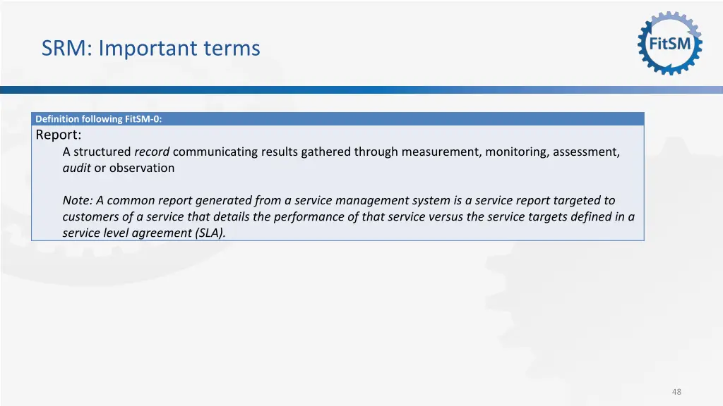 srm important terms