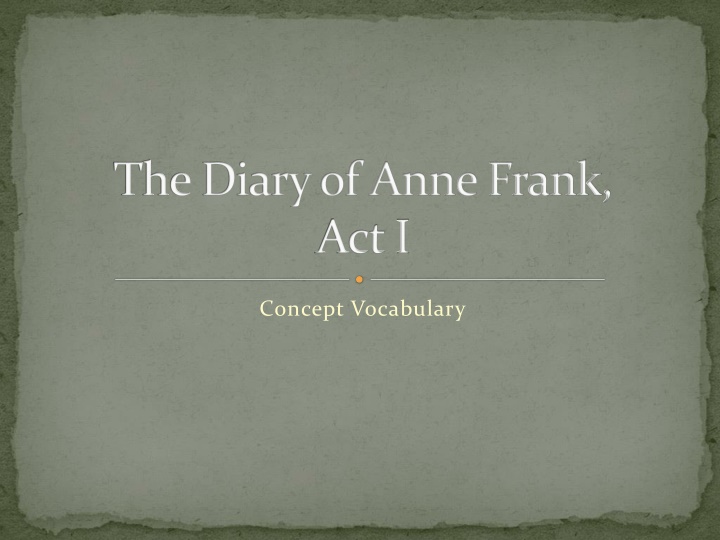 the diary of anne frank act i