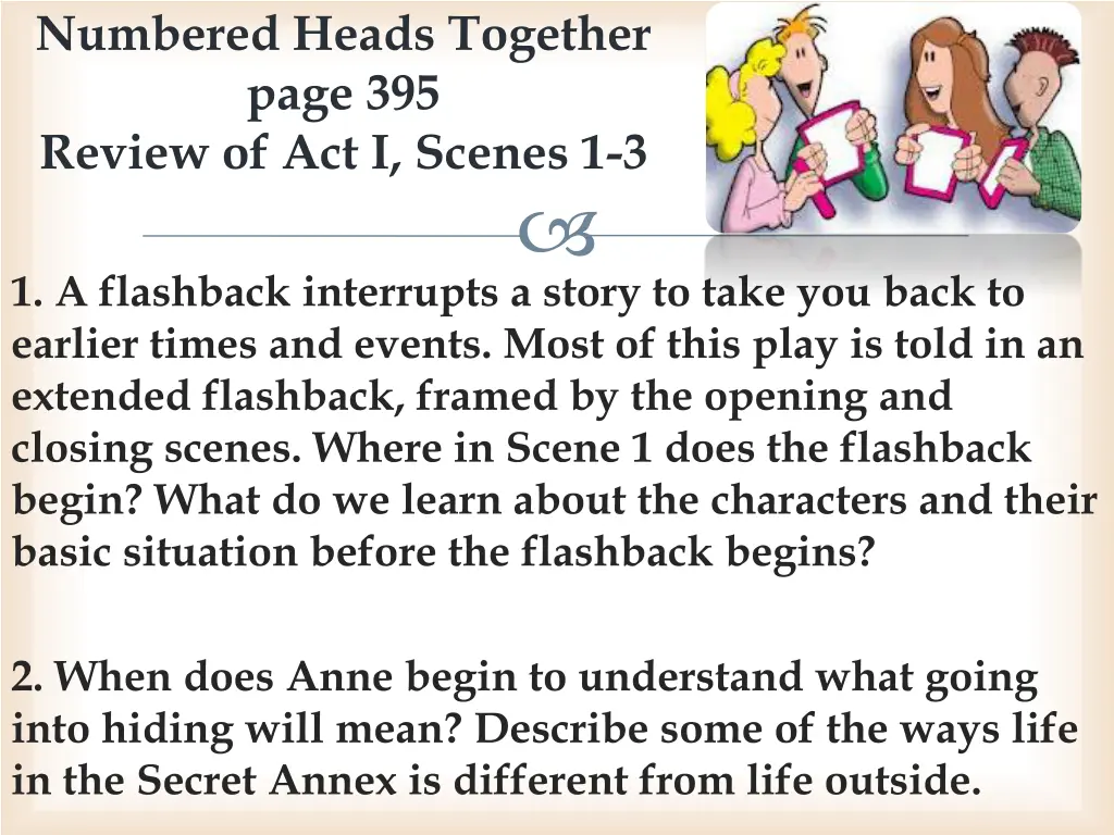 numbered heads together page 395 review