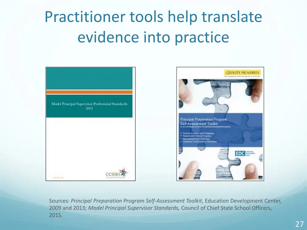 practitioner tools help translate evidence into