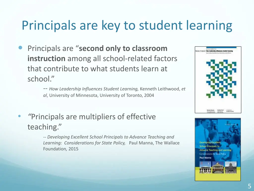 principals are key to student learning