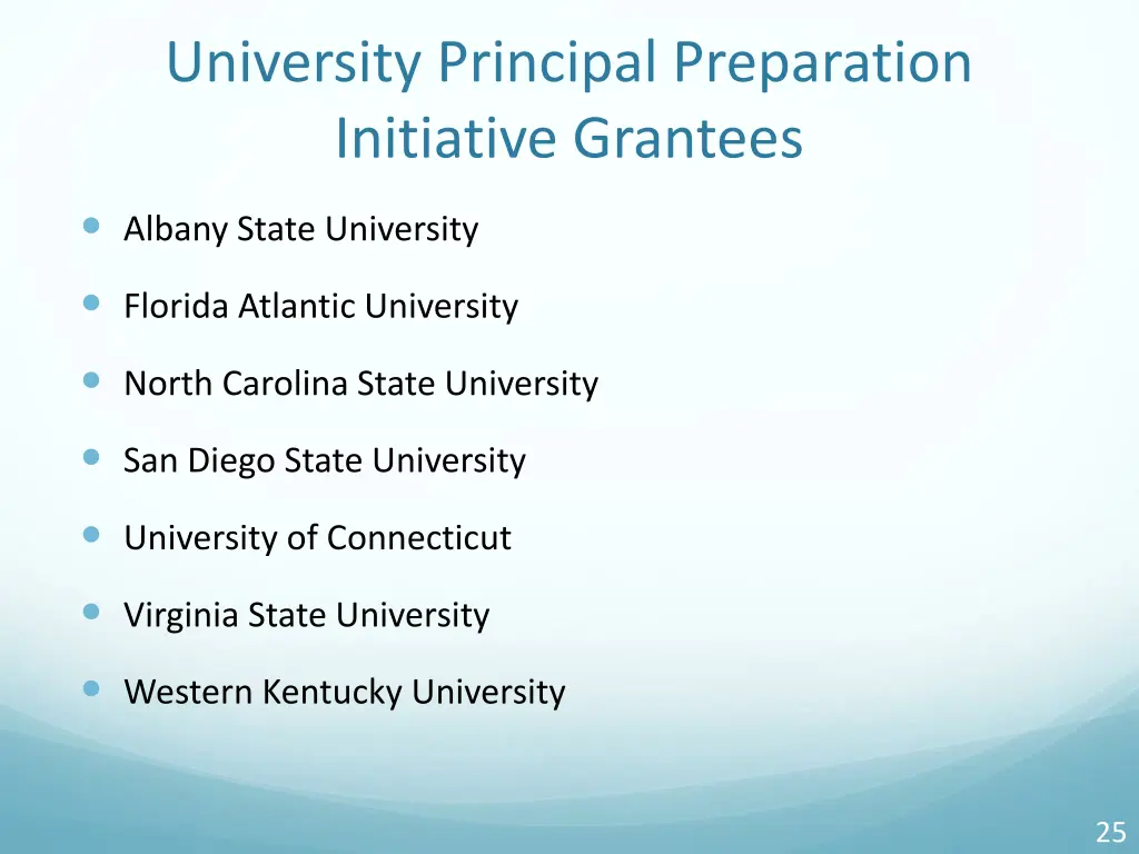 university principal preparation initiative