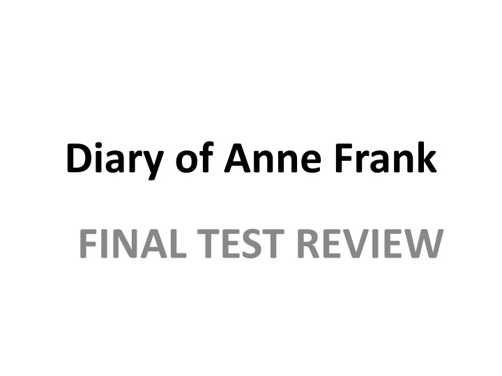 diary of anne frank